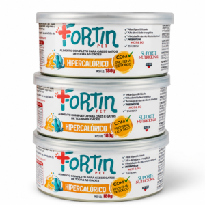 FortinPet Alimento completo para cães e gatos hipercalórico 180g – KIT 3 unidades