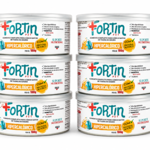 FortinPet Alimento completo para cães e gatos hipercalórico 180g – KIT 6 unidades