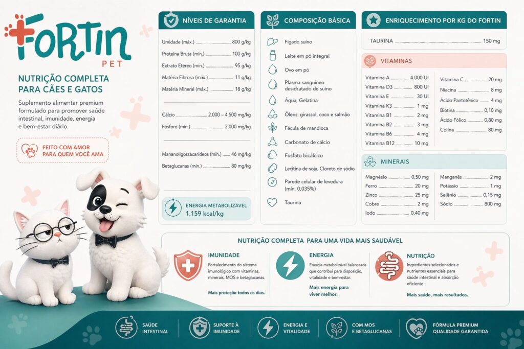 FortinPet - Nutrição completa para cães e gatos