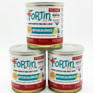 Kit 3 FortinPet Home 300g – Alimento completo para cães e gatos hipercalórico