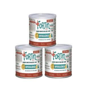 Kit 3 FortinPet Home 300g – Alimento completo para cães e gatos hipercalórico
